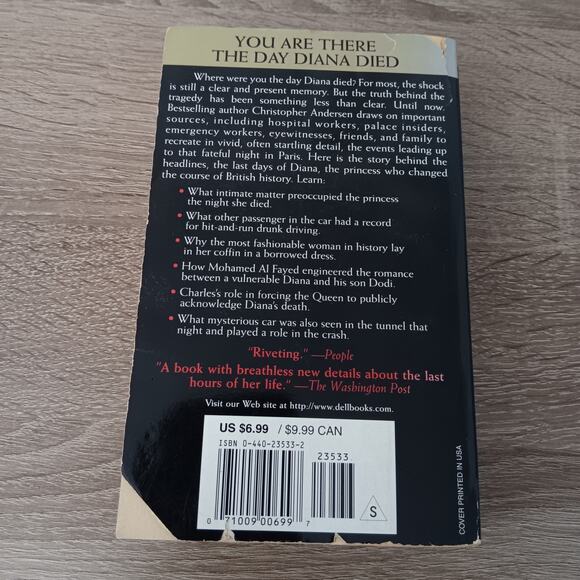 The Day Diana Died - Paperback, by Andersen Christopher - Picture 3 of 9